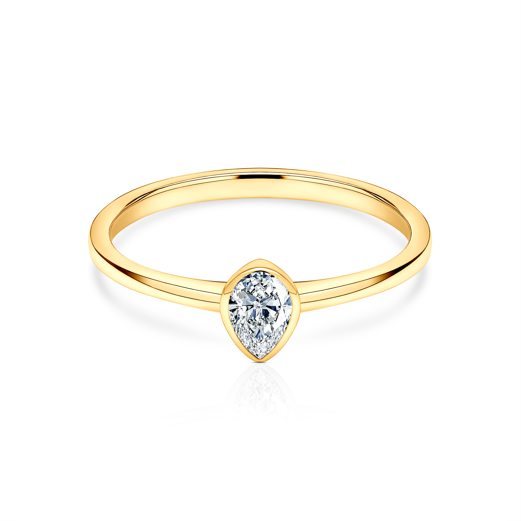 Verlobungsring Pure: Gelbgold, Diamant