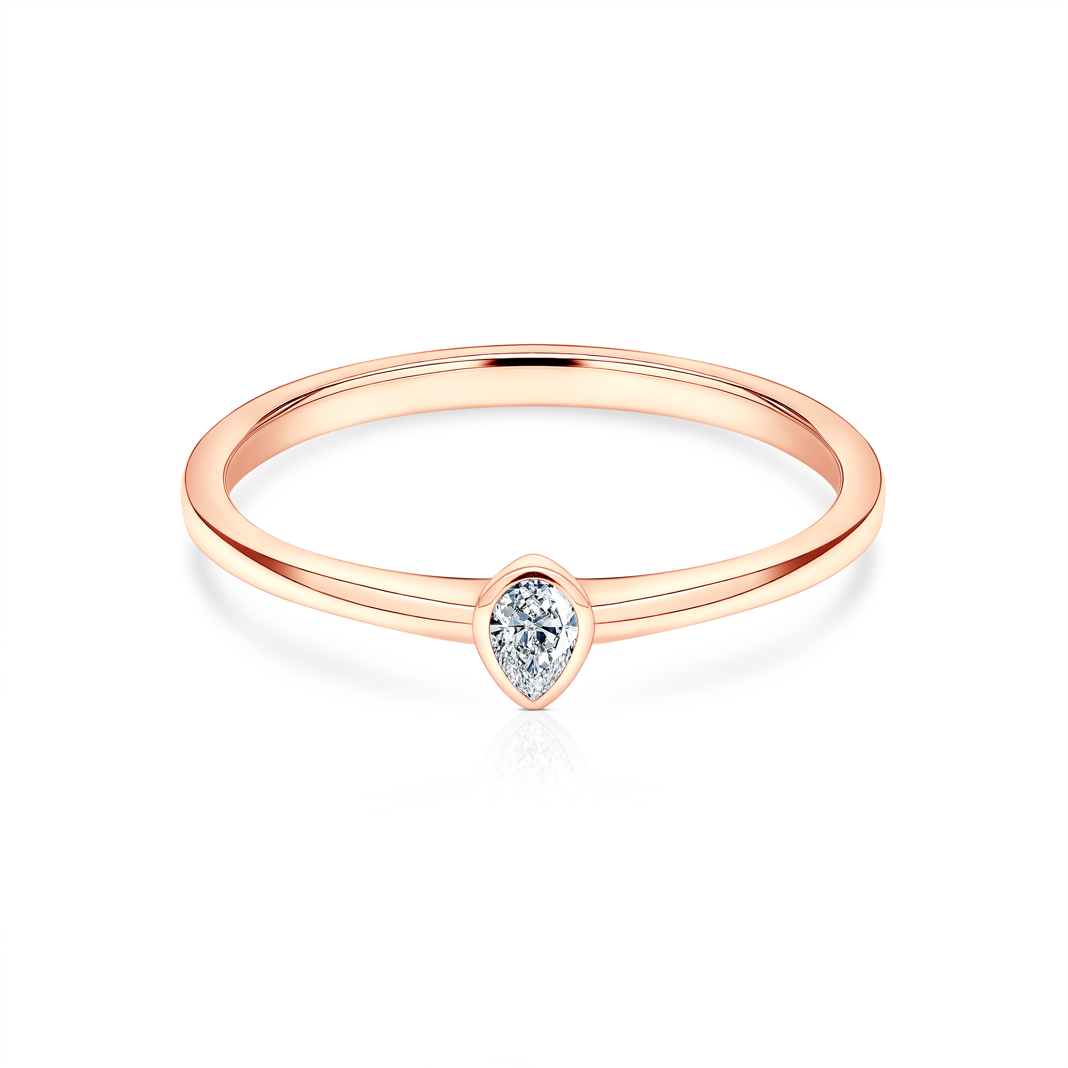 Verlobungsring Pure: Roségold, Diamant