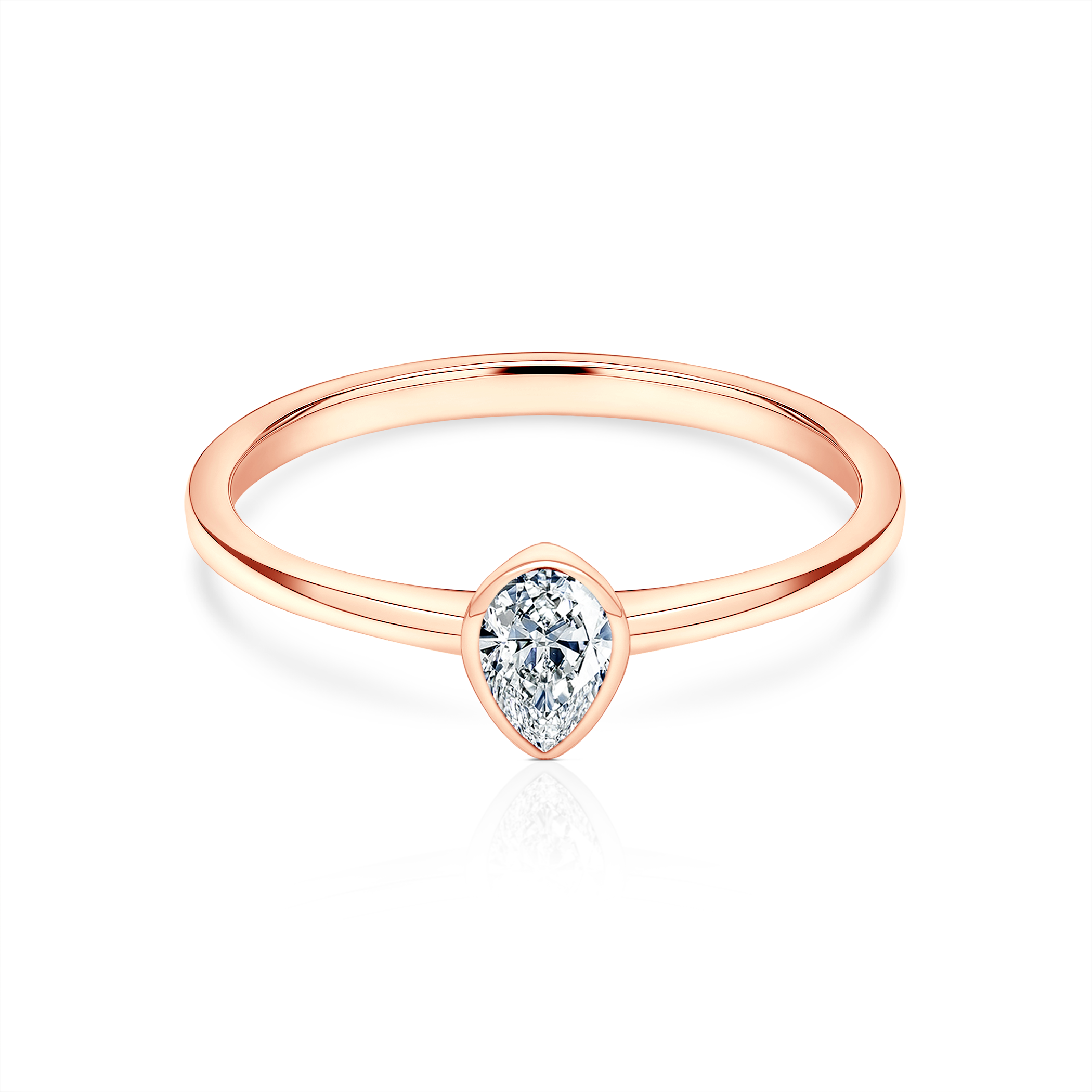 Verlobungsring Pure: Roségold, Diamant