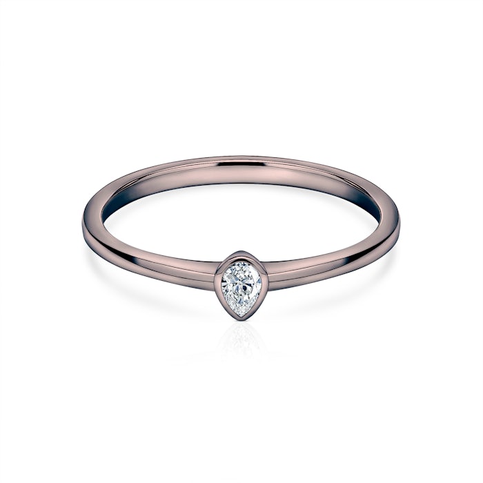 Inel de logodnă Pure: aur negru, diamant