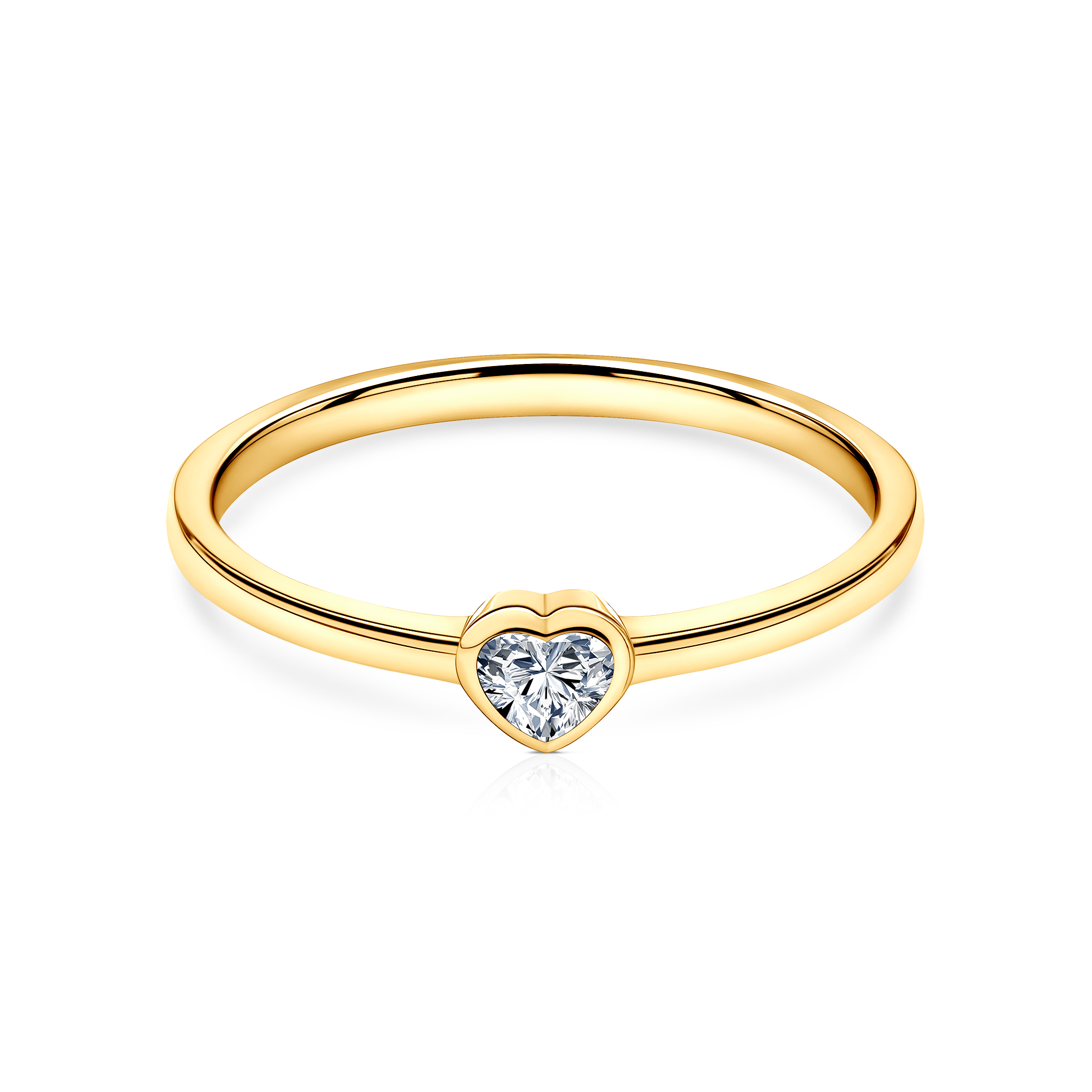Verlobungsring Pure: Gelbgold, Diamant