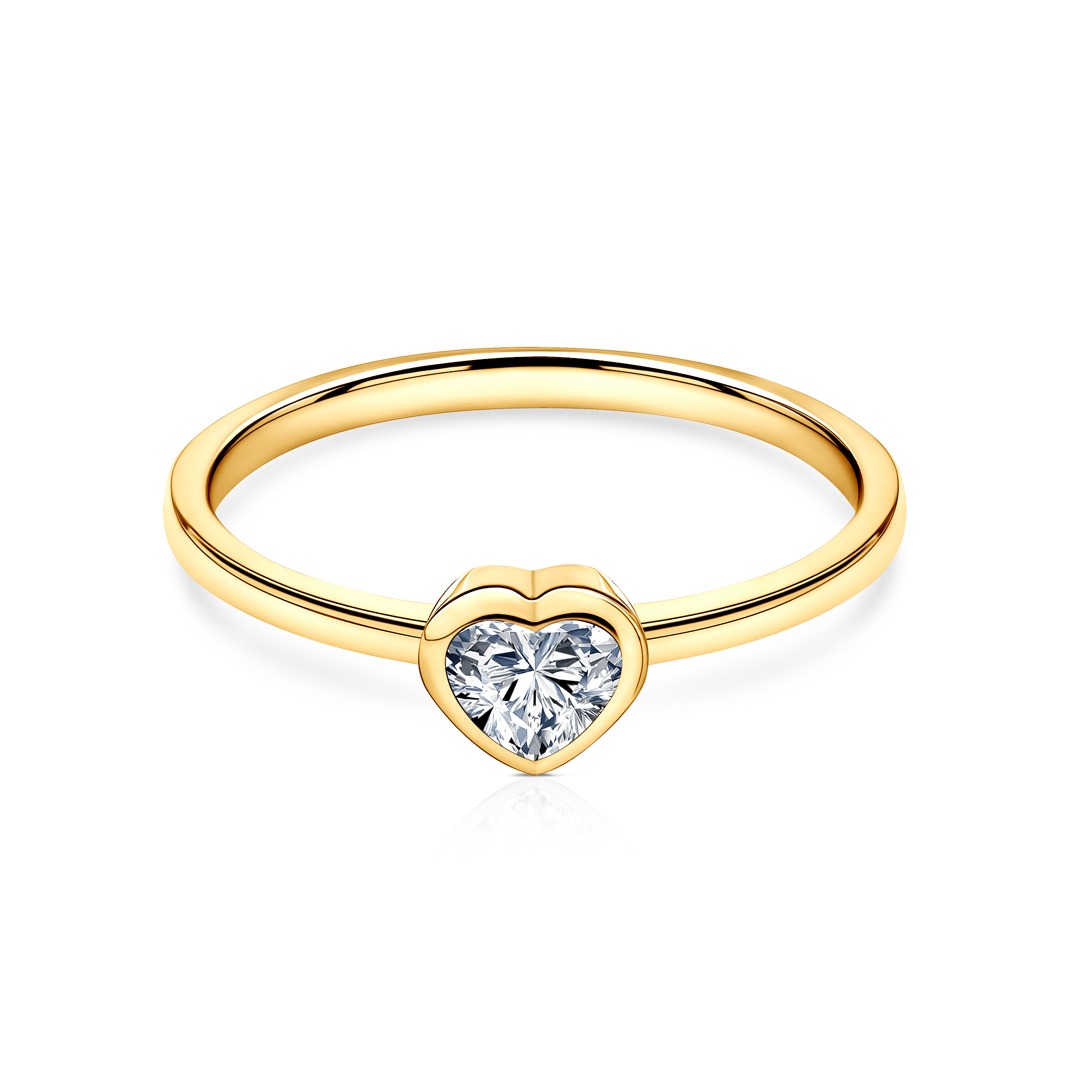 Δαχτυλίδι αρραβώνων Pure: χρυσός, διαμάντι σε κοπή HEART