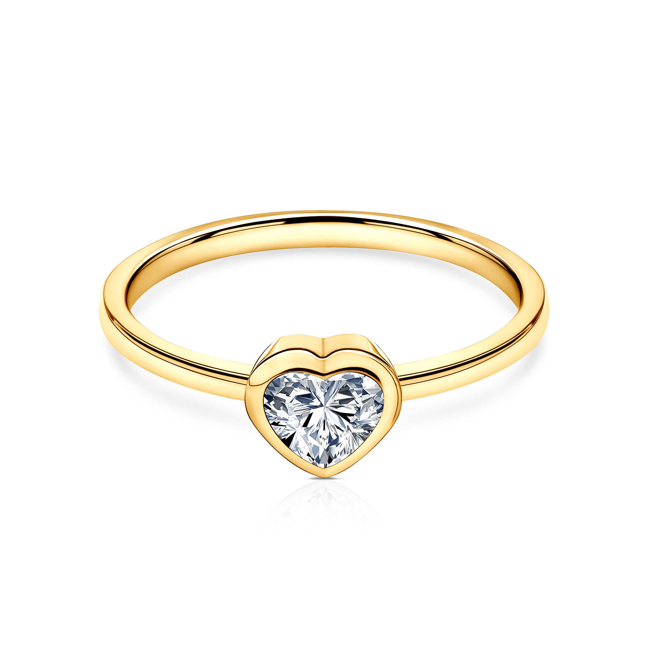 Verlobungsring Pure: Gelbgold, Diamant