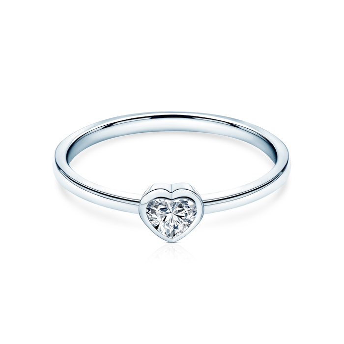 Pure eljegyzési gyűrű: fehérarany és gyémánt