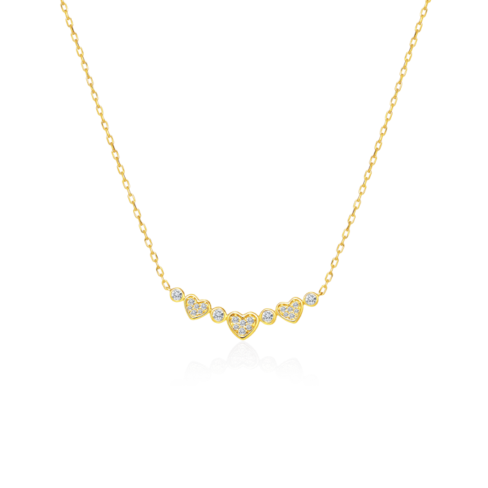 Savicki szív nyaklánc: arany, gyémántok