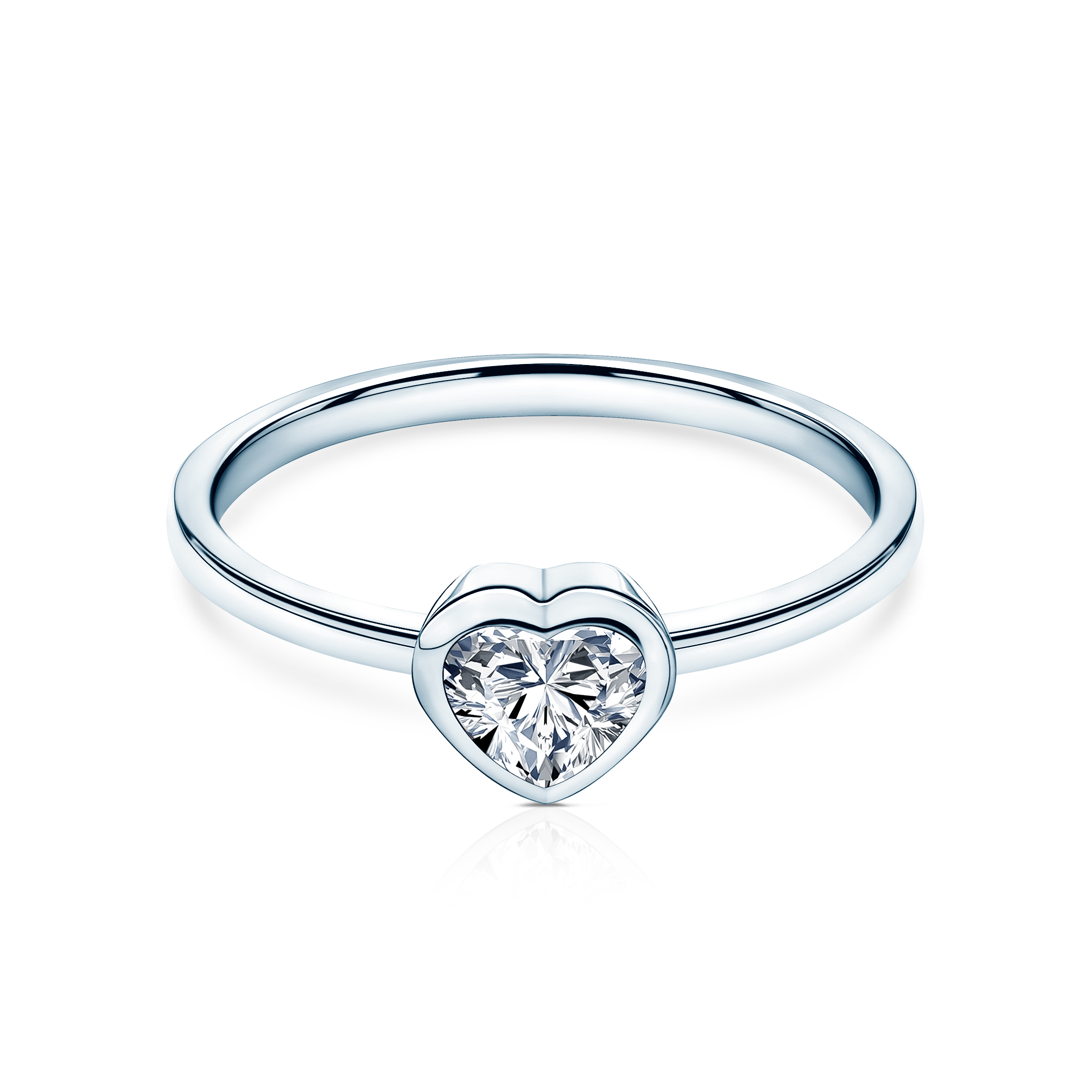 Verlobungsring Pure: Weißgold, Diamant