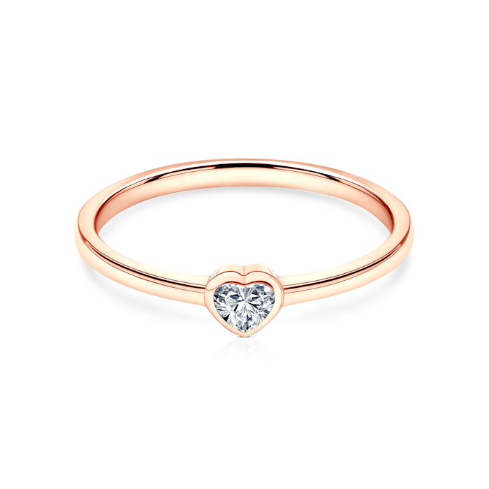 Verlobungsring Pure: Roségold, Diamant