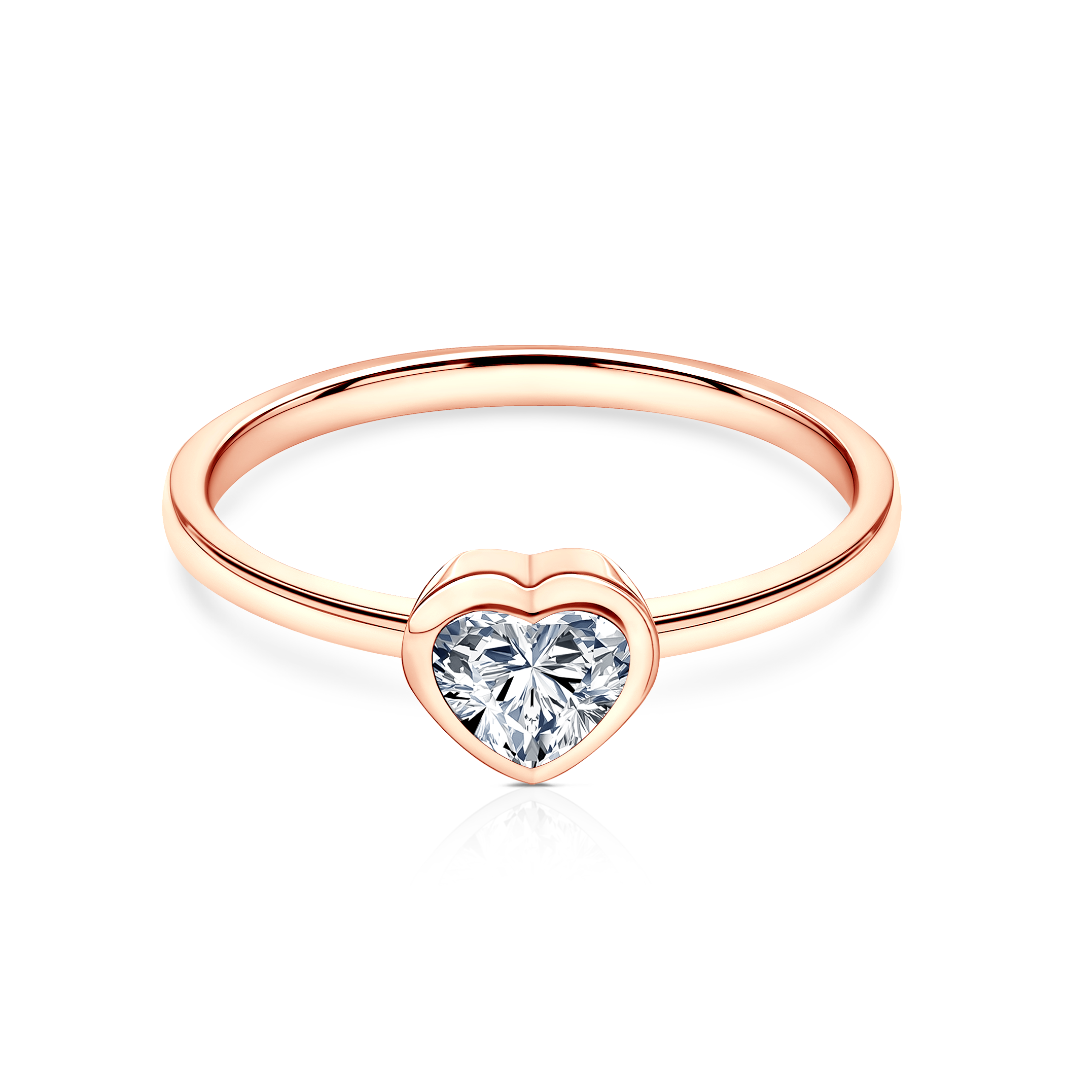 Verlobungsring Pure: Roségold, Diamant