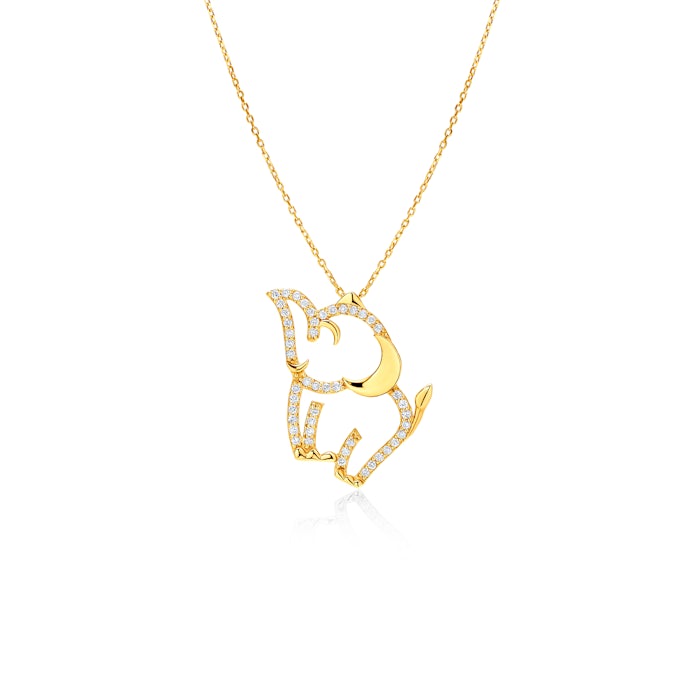 Savicki elefánt nyaklánc: arany, gyémántok