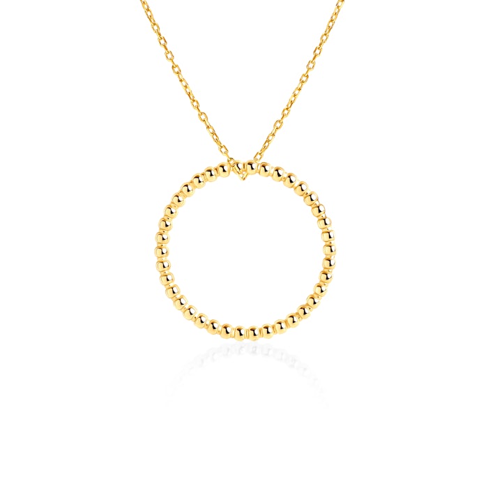 Colier cerc Savicki: argint placat cu aur