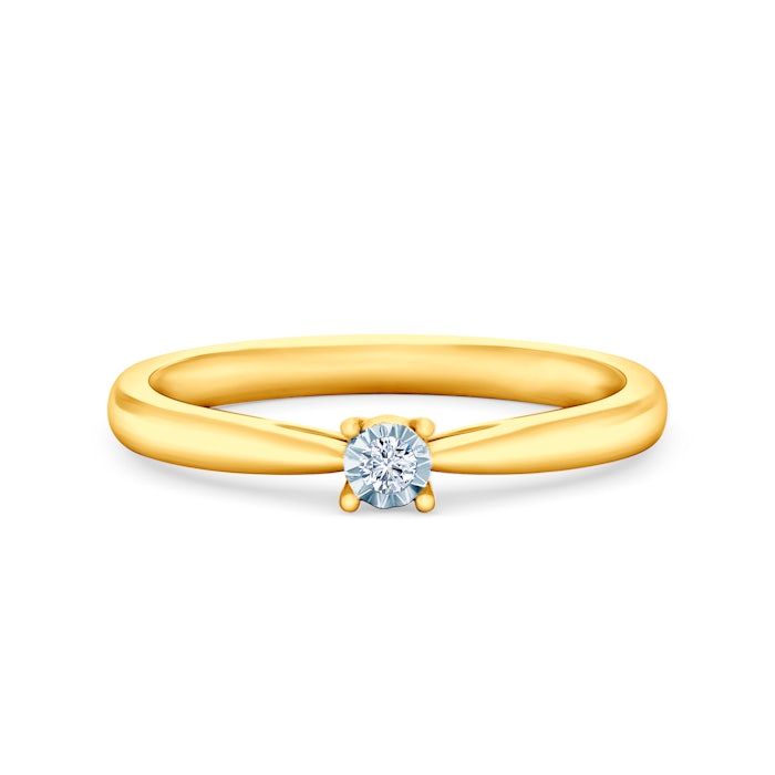 Δαχτυλίδι αρραβώνων Savicki: δίχρωμος χρυσός, διαμάντι