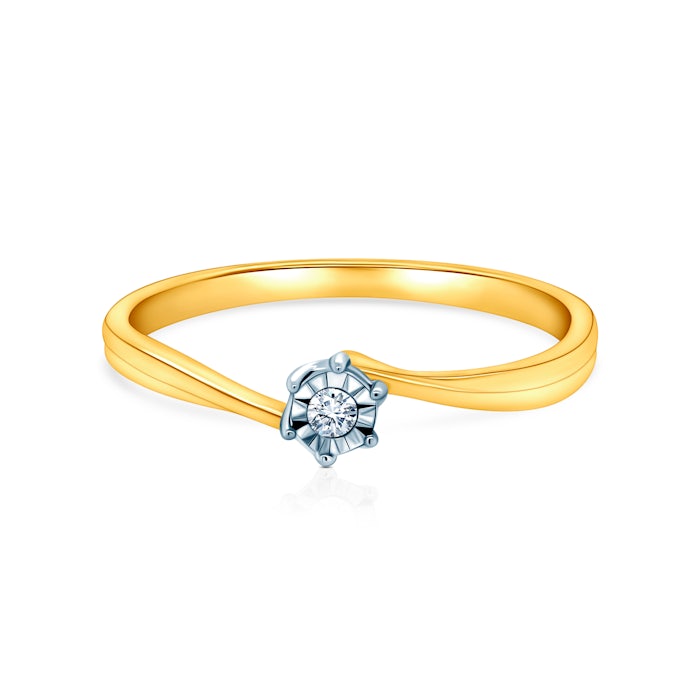 Δαχτυλίδι αρραβώνων Savicki: δίχρωμος χρυσός, διαμάντι