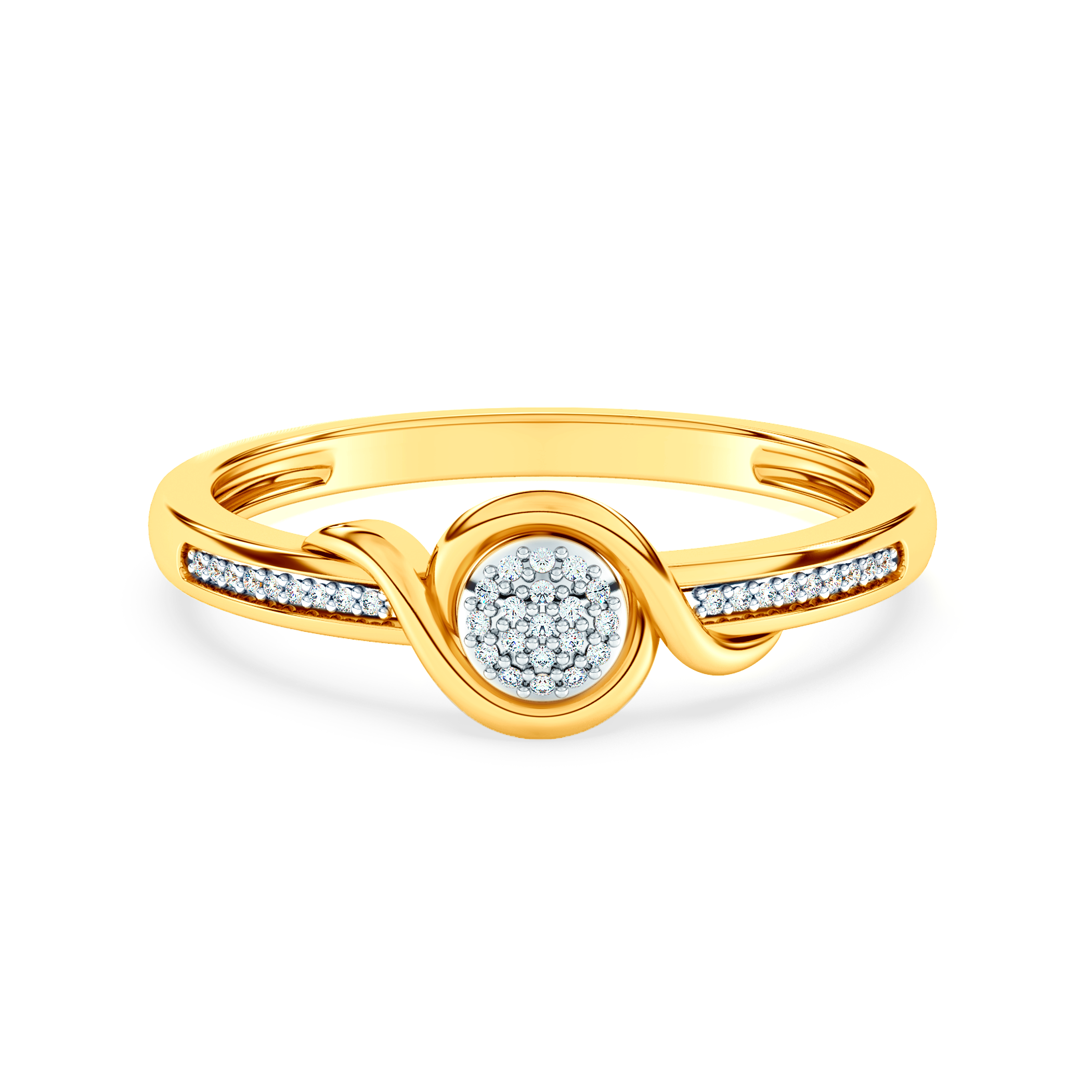 Zaručnički prsten Savicki: dvobojno zlato, dijamanti