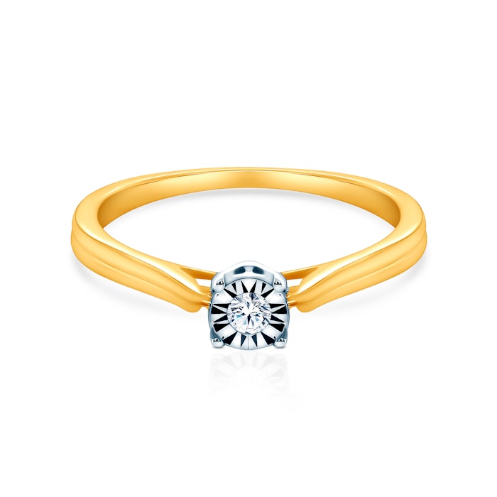 Δαχτυλίδι αρραβώνων Savicki: δίχρωμος χρυσός, διαμάντι