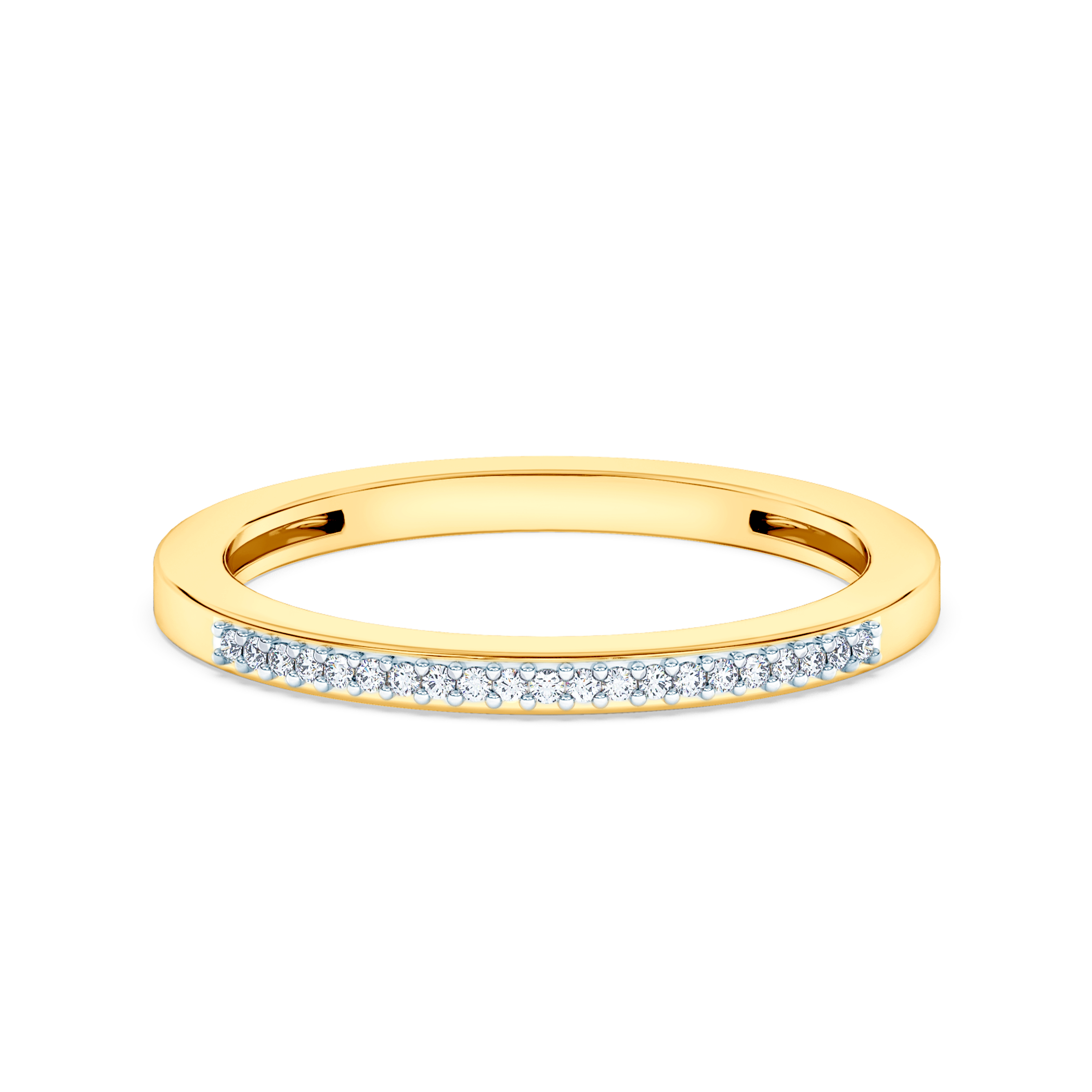 Каблучка для заручин Savicki: двоколірне золото, діаманти