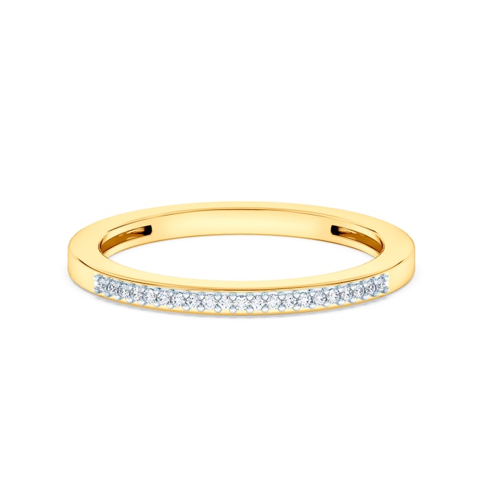 Каблучка для заручин Savicki: двоколірне золото, діаманти