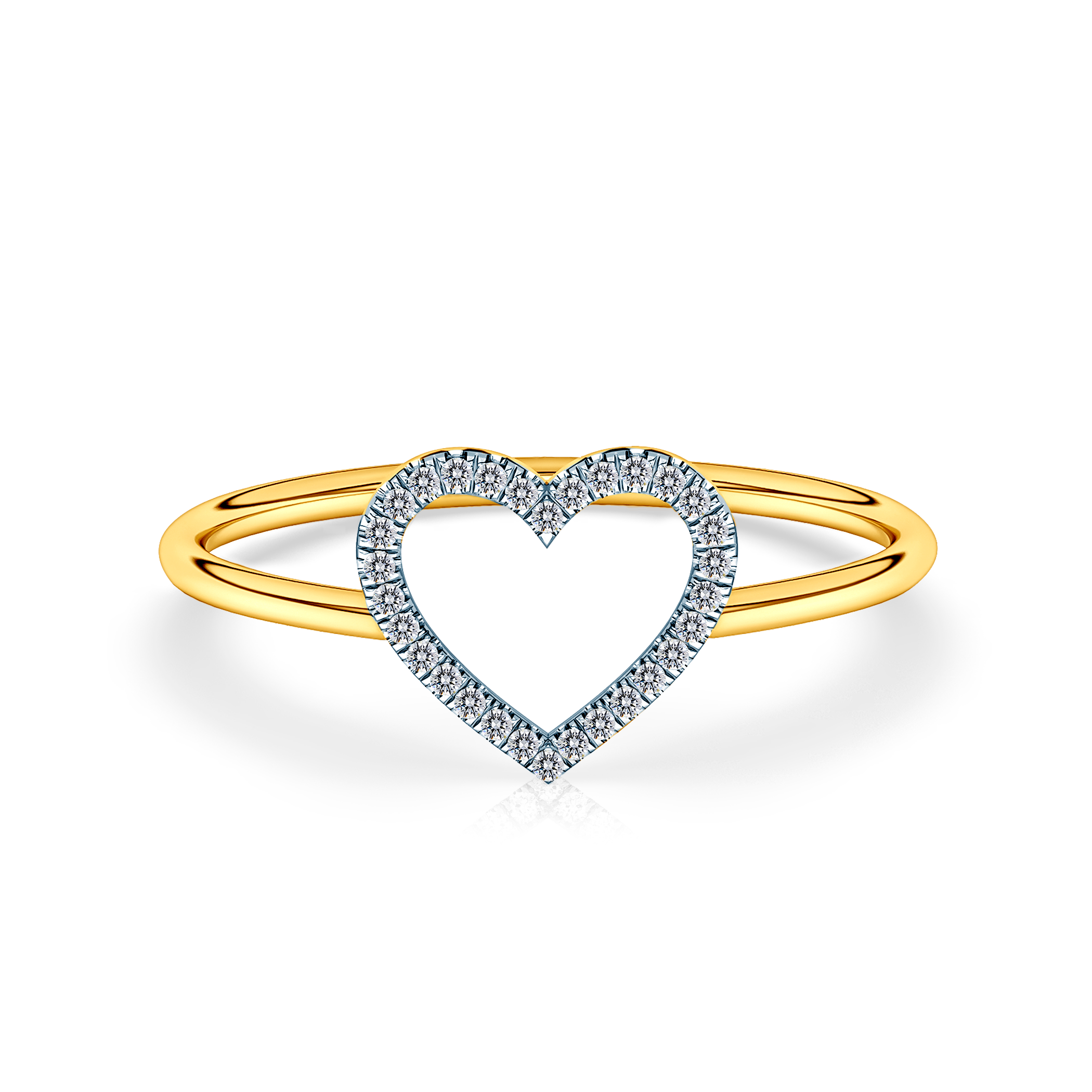 Δαχτυλίδι αρραβώνων Savicki: δίχρωμος χρυσός, διαμάντια