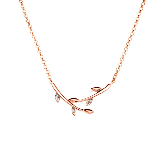 SAVICKI nyaklánc: rózsaarany gyémántokkal