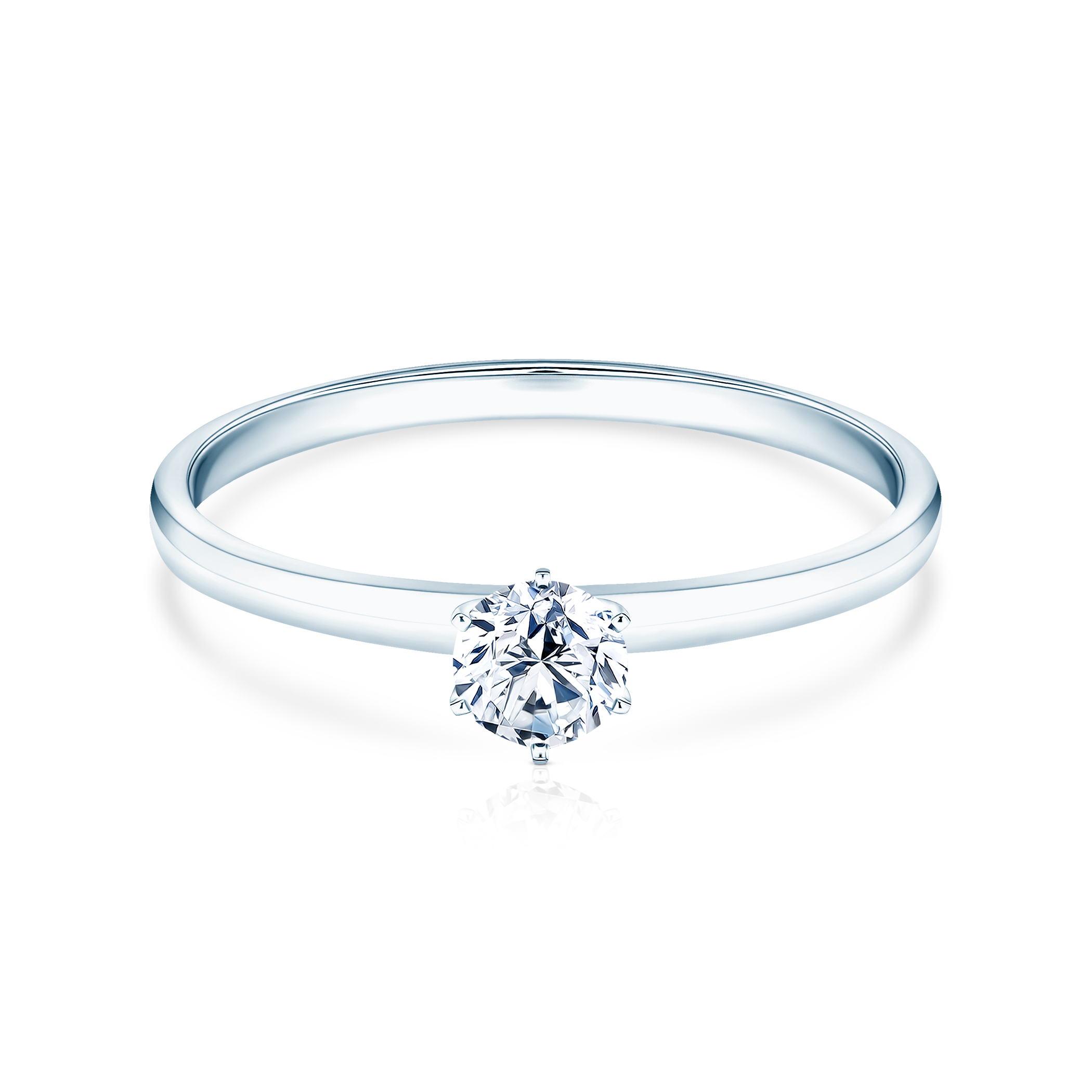 SAVICKI engagement ring: white gold, diamond