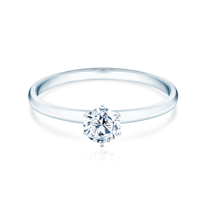 SAVICKI eljegyzési gyűrű: fehér arany, gyémánt