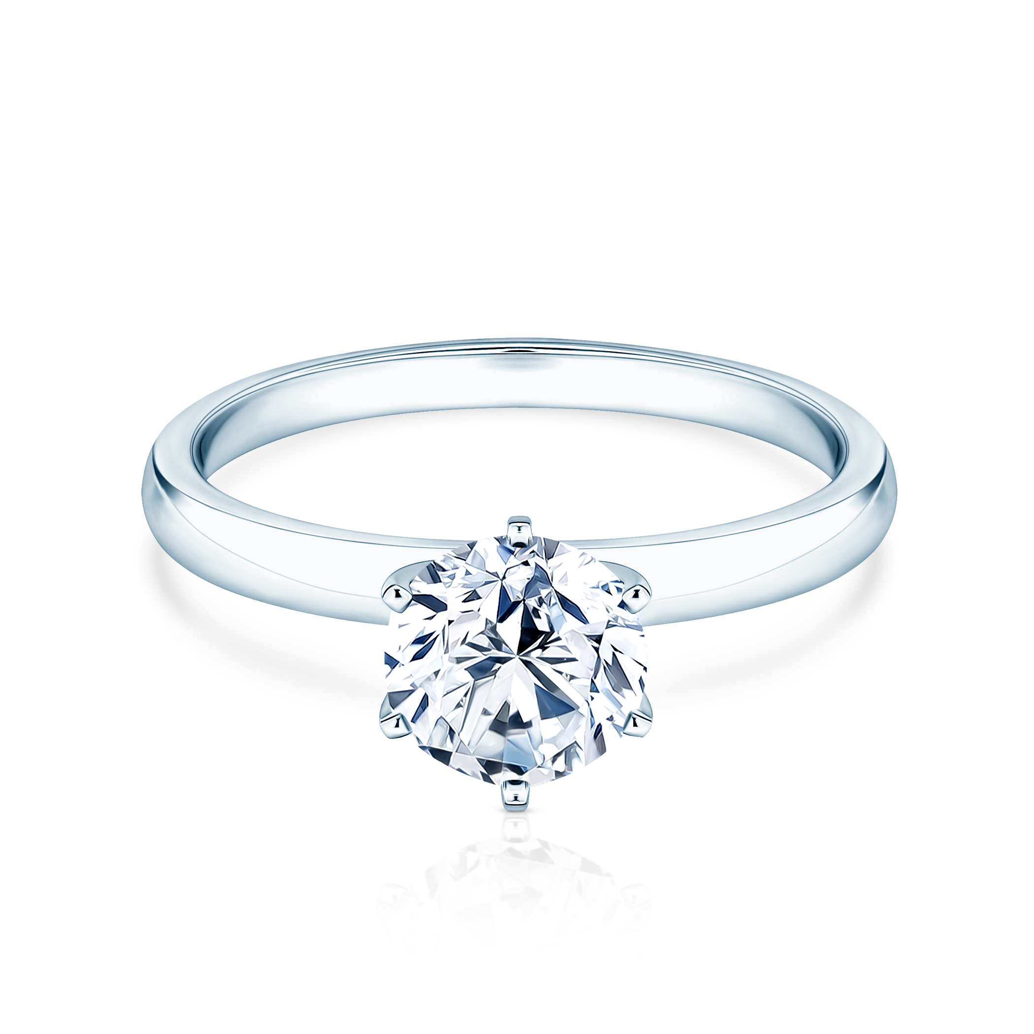 Zaručnički prsten SAVICKI: bijelo zlato, dijamant