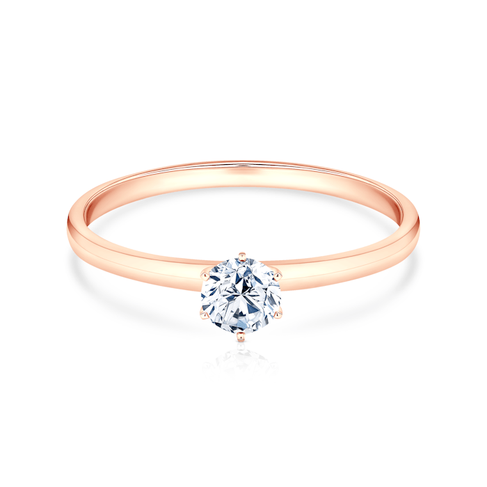 SAVICKI eljegyzési gyűrű: rózsaarany, gyémánt