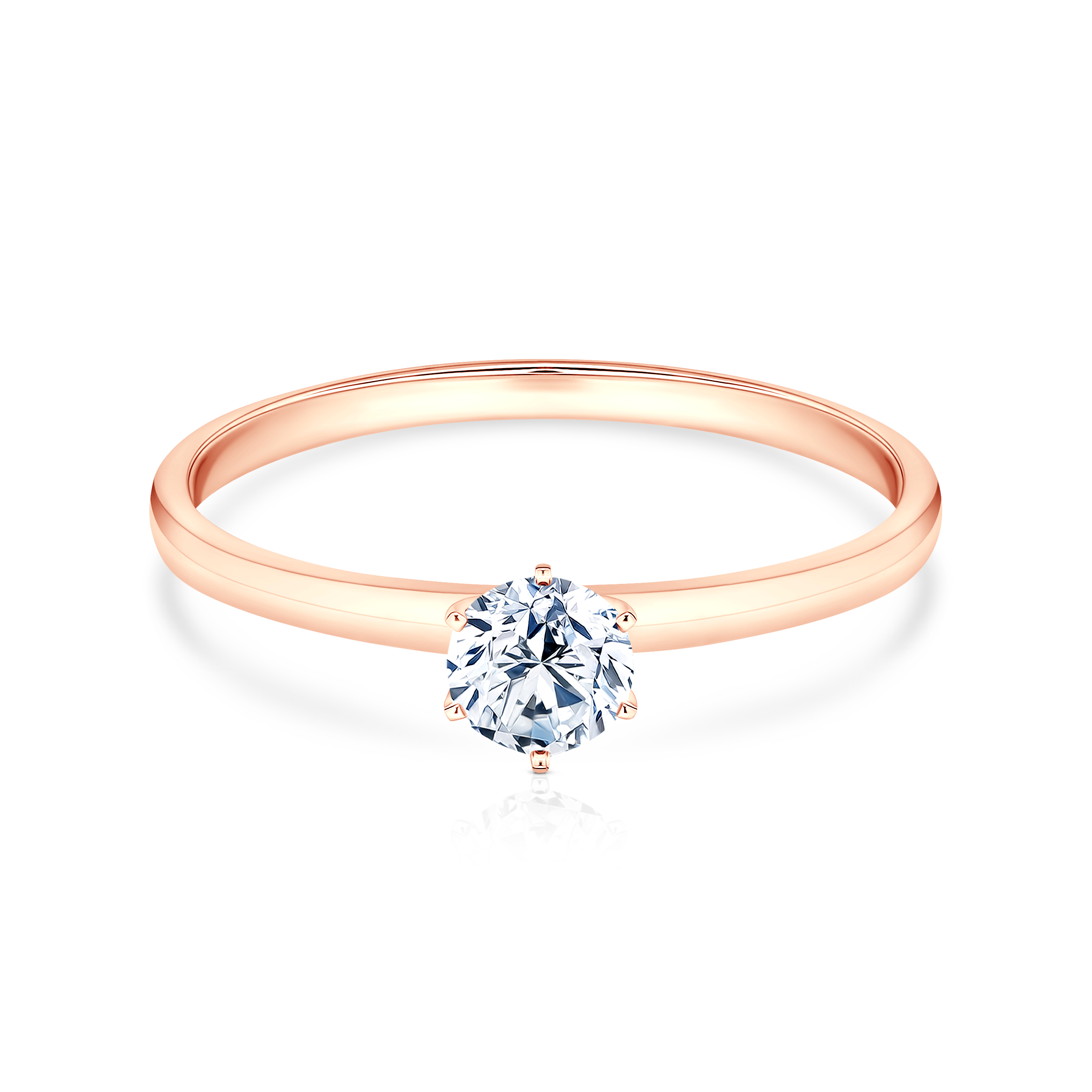 Δαχτυλίδι αρραβώνων SAVICKI: ροζ χρυσός, διαμάντι