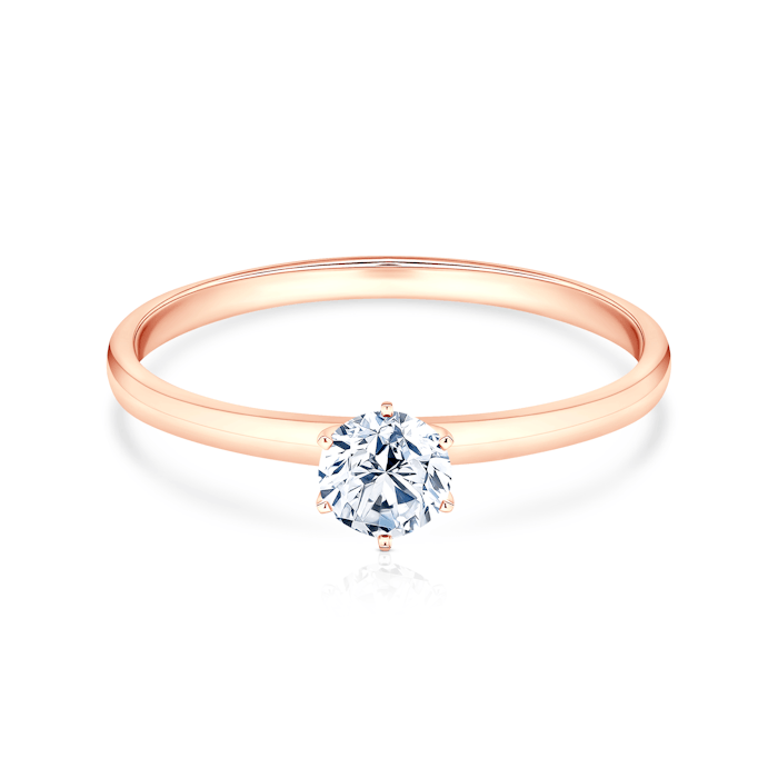 SAVICKI eljegyzési gyűrű: rózsaarany, gyémánt