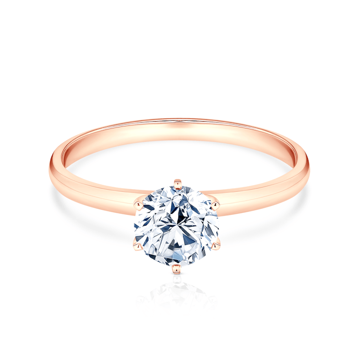 SAVICKI eljegyzési gyűrű: rózsaarany, gyémánt