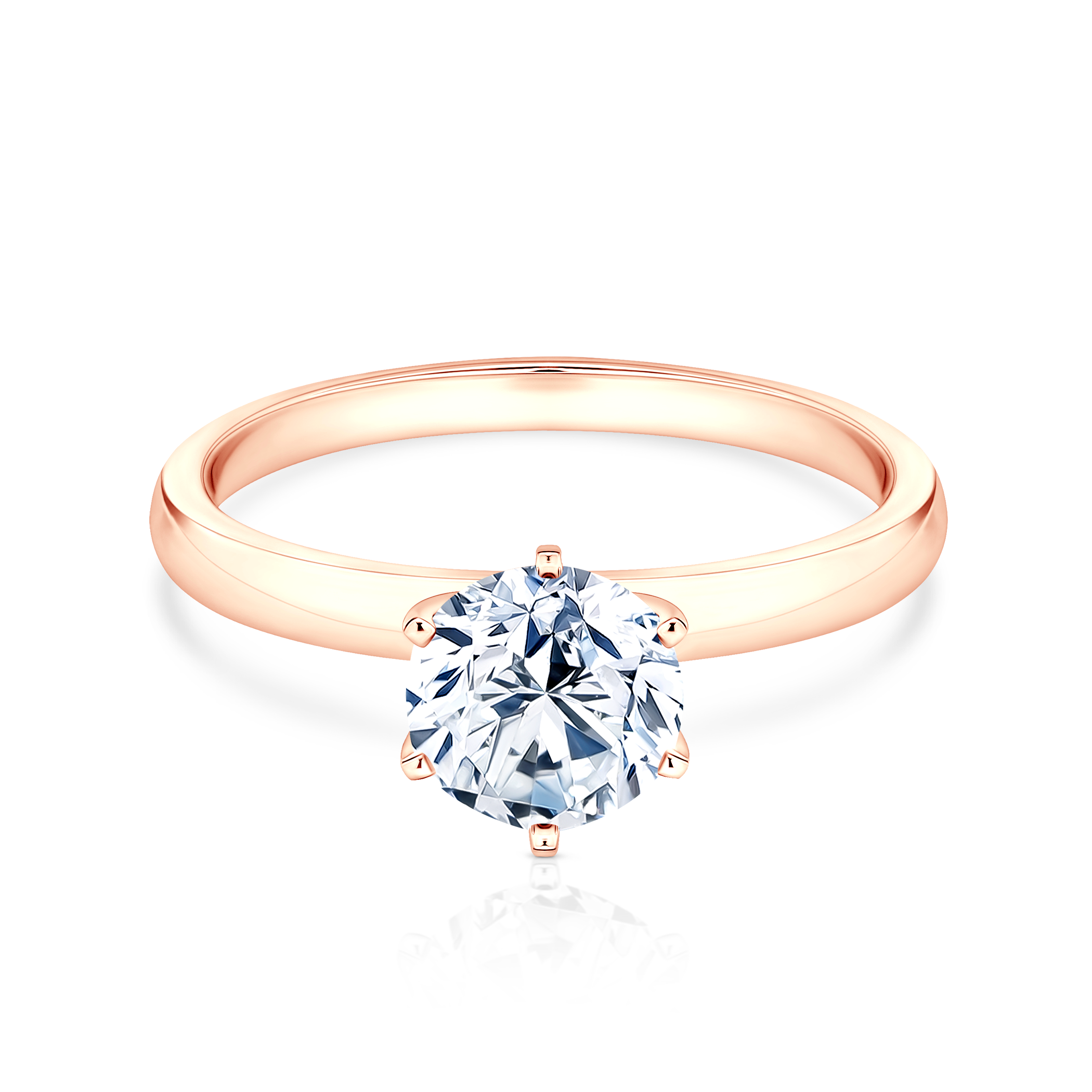 Zaručnički prsten SAVICKI: ružičasto zlato, dijamant