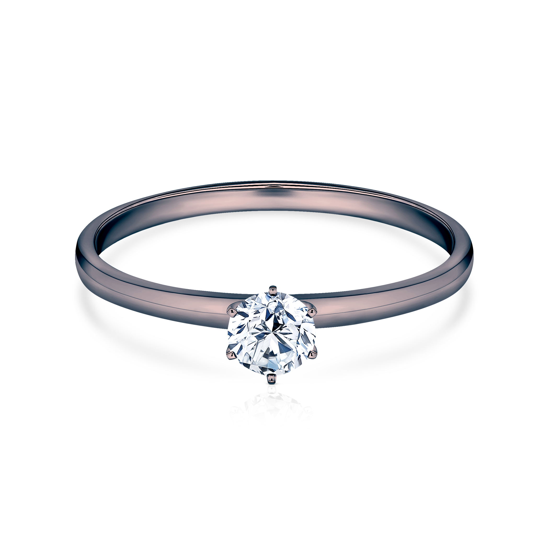 Δαχτυλίδι αρραβώνων SAVICKI: μαύρος χρυσός, διαμάντι