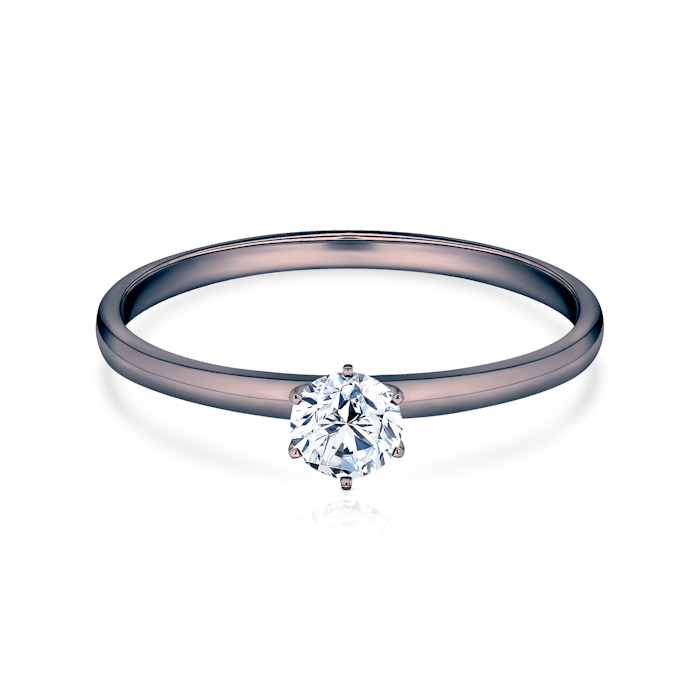 SAVICKI eljegyzési gyűrű: fekete arany, gyémánt