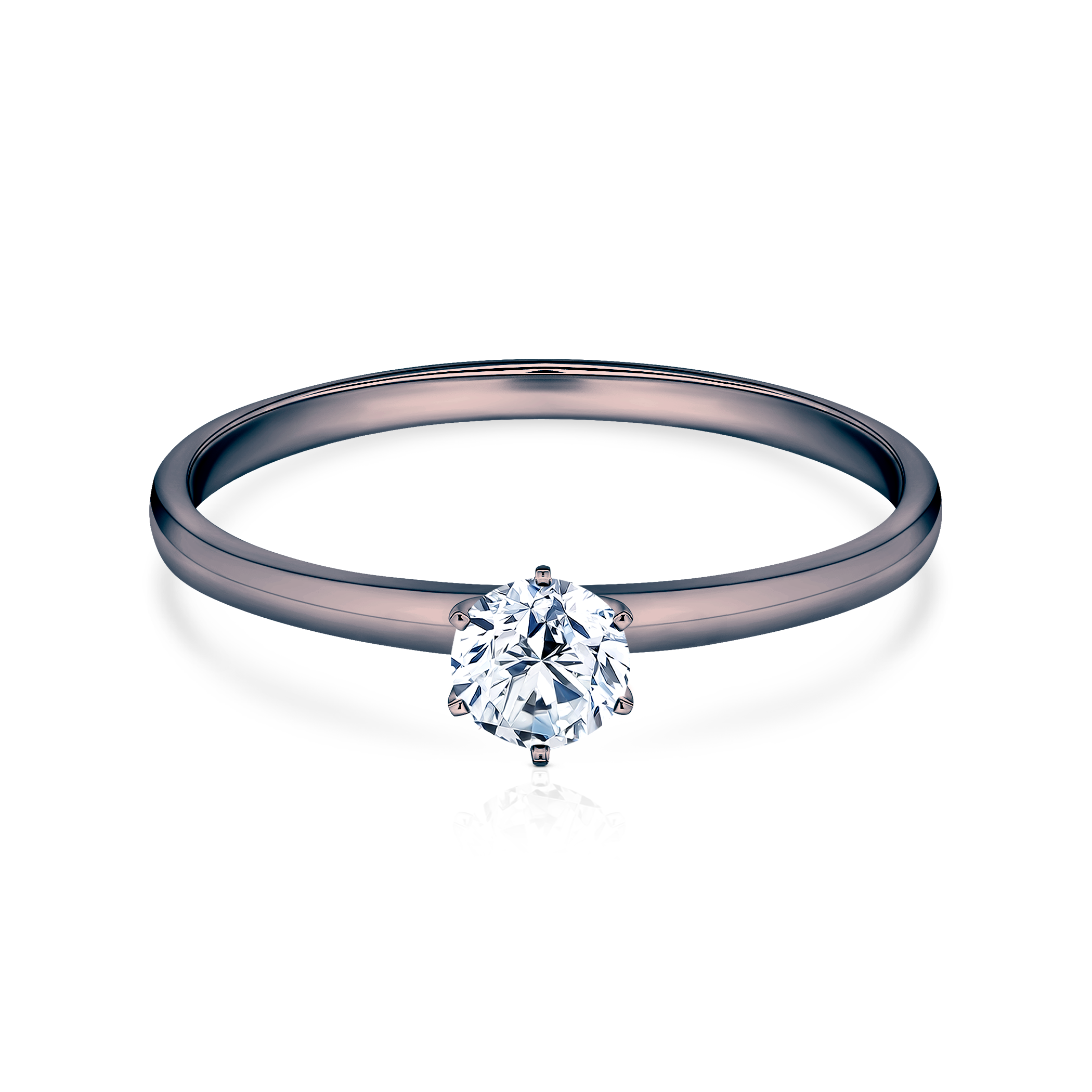 Inel de logodnă SAVICKI: aur negru, diamant