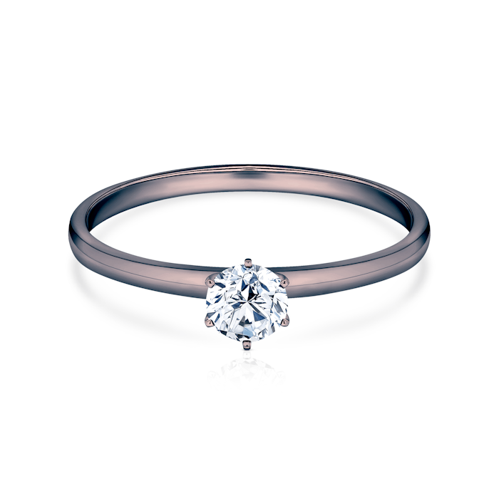 SAVICKI eljegyzési gyűrű: fekete arany, gyémánt