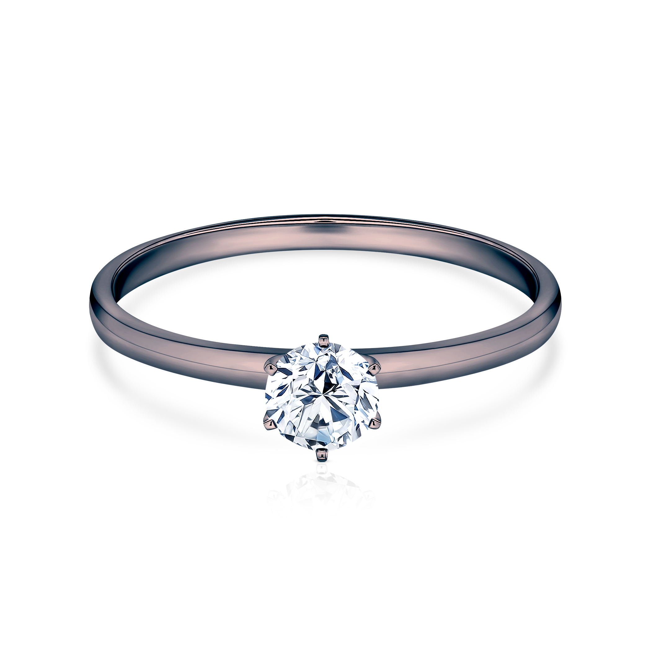 Verlobungsring SAVICKI: Schwarzes Gold, Diamant