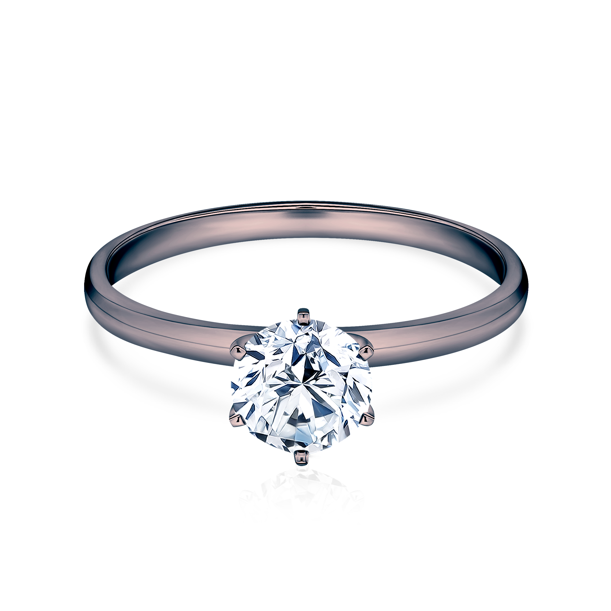 Δαχτυλίδι αρραβώνων SAVICKI: μαύρος χρυσός, διαμάντι