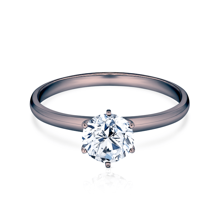 SAVICKI eljegyzési gyűrű: fekete arany, gyémánt