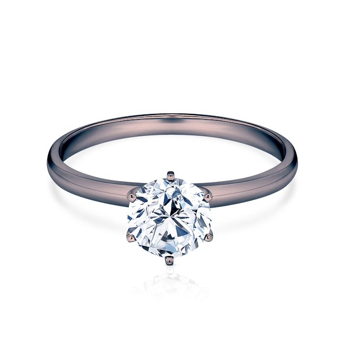 SAVICKI eljegyzési gyűrű: fekete arany, gyémánt