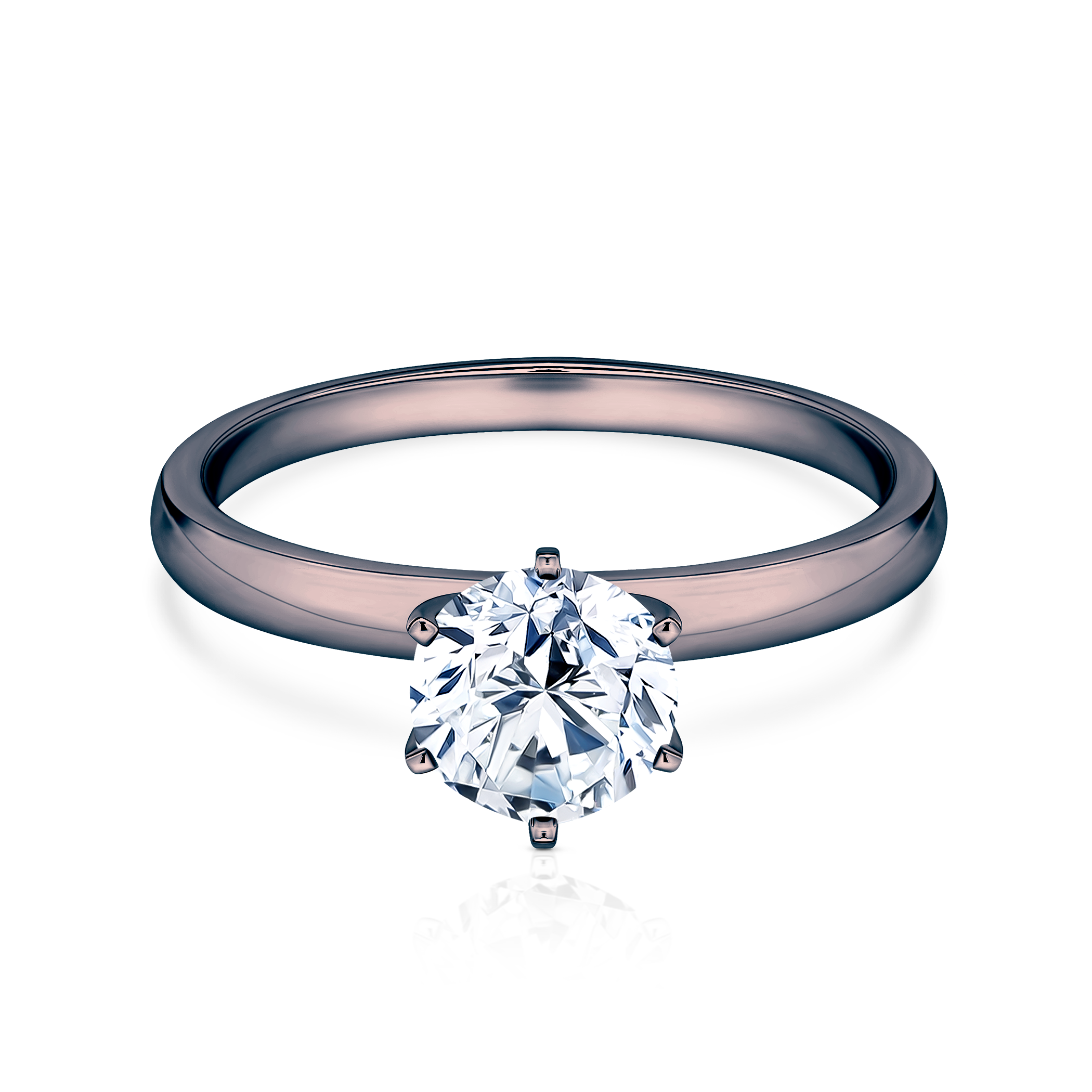 SAVICKI engagement ring: black gold, diamond