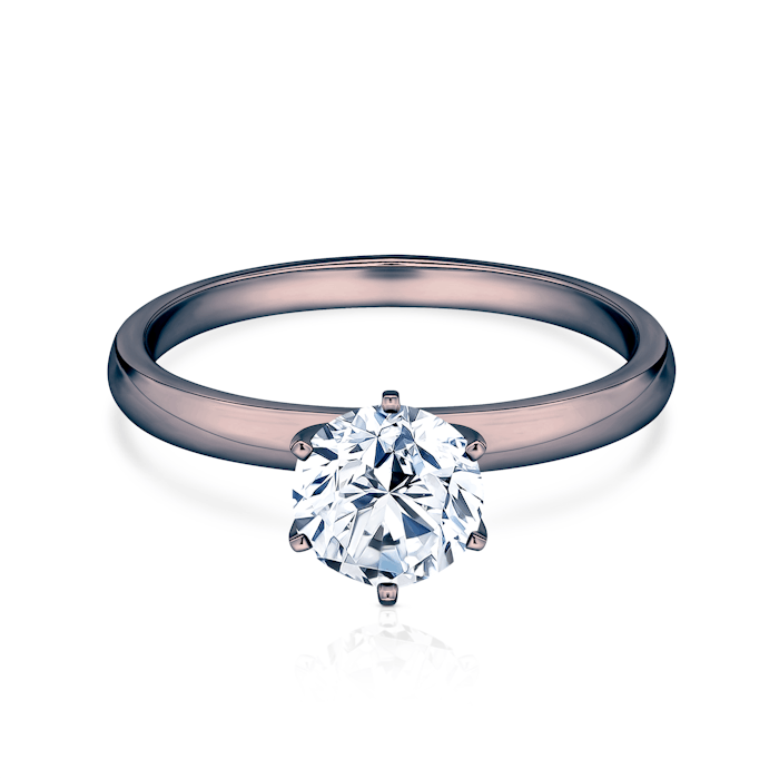 SAVICKI eljegyzési gyűrű: fekete arany, gyémánt