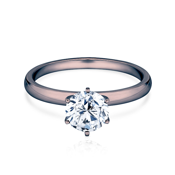 SAVICKI eljegyzési gyűrű: fekete arany, gyémánt