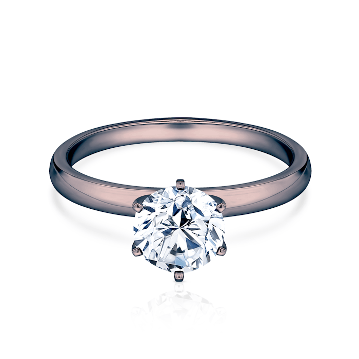 SAVICKI eljegyzési gyűrű: fekete arany, gyémánt