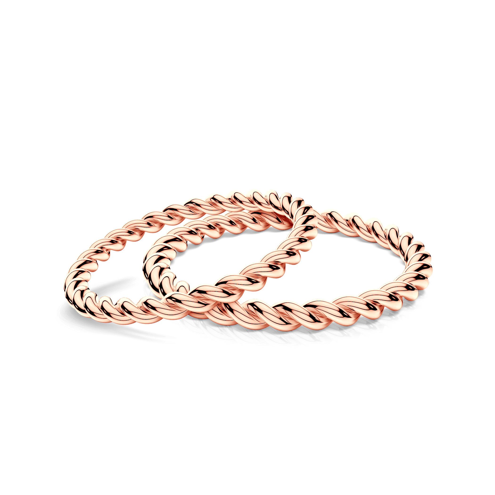 Обручки партнерські BeLoved®: рожеве золото, кругла 1,6мм