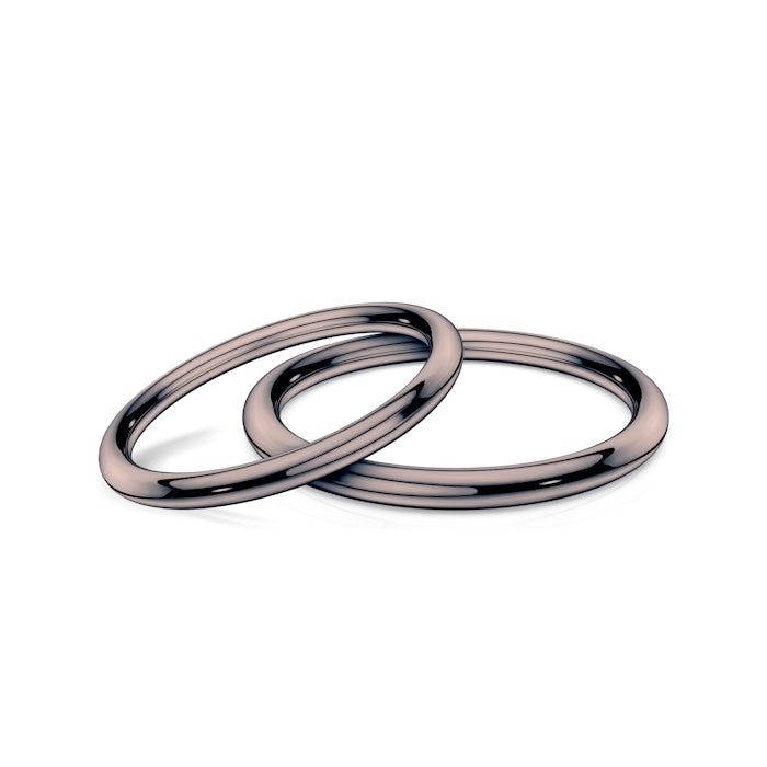 Sign of Love®  jeggyűrű: Fekete arany, kör alakú 1,7 mm