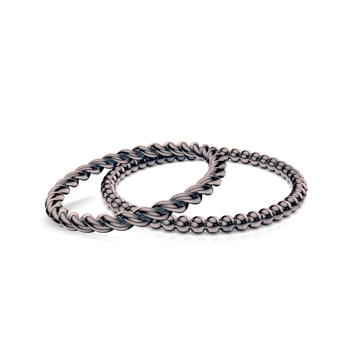 Sign of Love®  jeggyűrű: Fekete arany, kör alakú 1,6 mm, lapos 1,3 mm