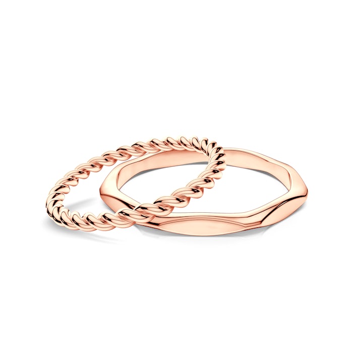 Sign of Love®  jeggyűrű: Rózsa arany, kör alakú 1,6 mm, lapos 1,9 mm