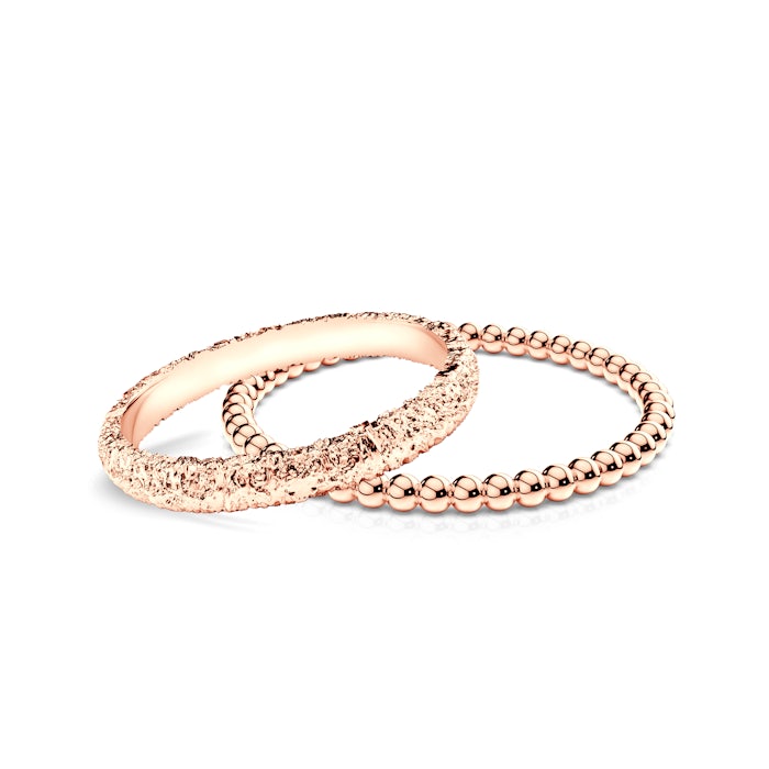 Sign of Love®  jeggyűrű: Rózsa arany, lapos 2,6 mm, kör alakú 1,3 mm