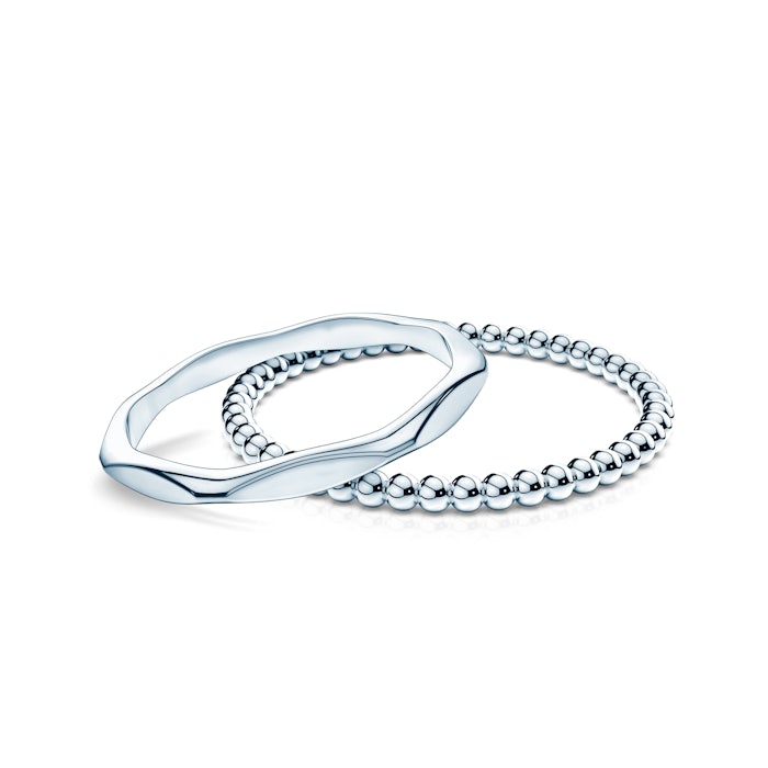 Sign of Love®  jeggyűrű: Fehér arany, lapos 1,9 mm, kör alakú 1,3 mm