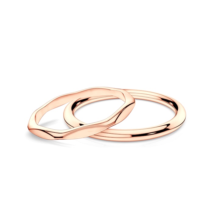 Sign of Love®  jeggyűrű: Rózsa arany, lapos 1,9 mm, kör alakú 1,7 mm