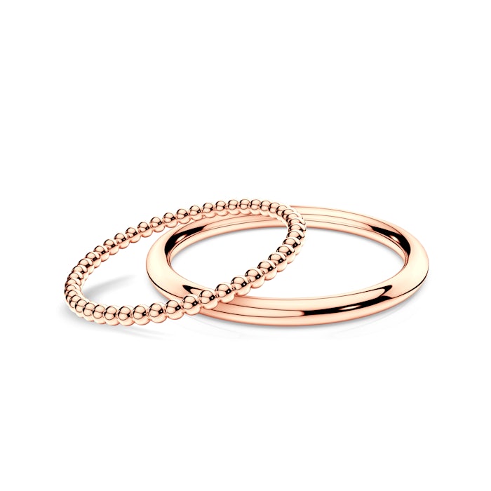 Sign of Love®  jeggyűrű: Rózsa arany, kör alakú 1,3 mm, kör alakú 1,7 mm